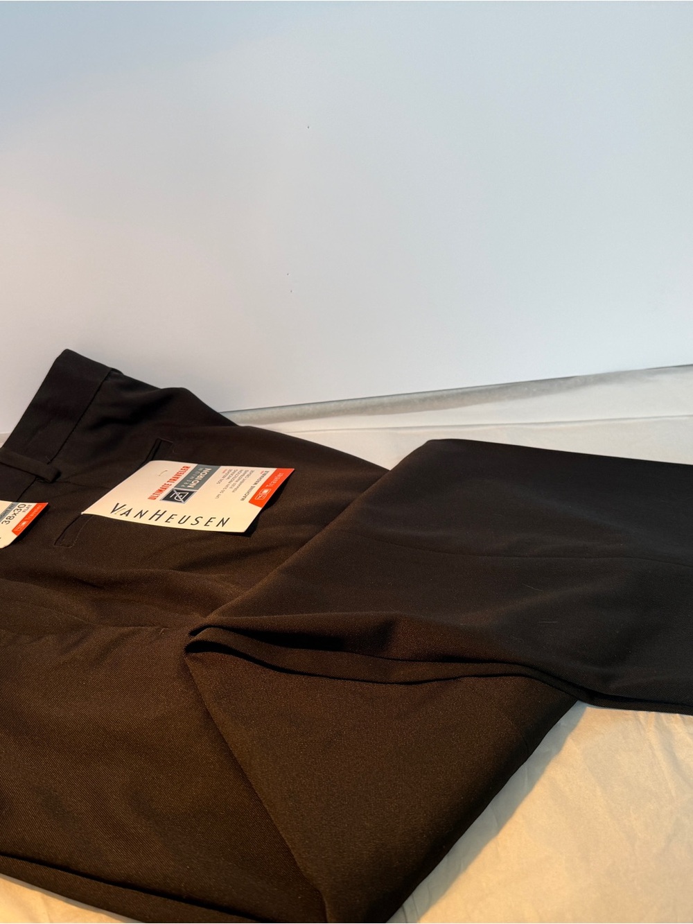 Van Heusen-No Iron Black Formal Dress Pants Sz 38/30